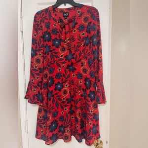 Long sleeve floral dress size 10